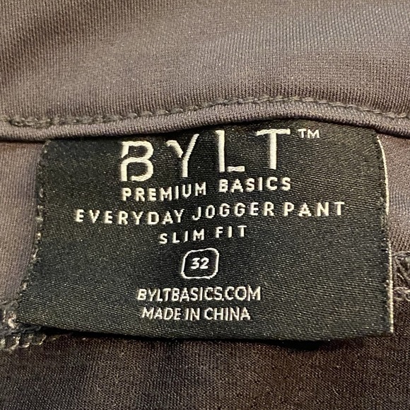 BYLT Everyday Pant 2.0 Slim Fit Stretch Performance Jogger Pants Mens Gray - Picture 5 of 15